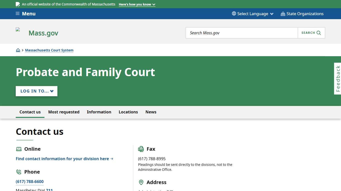 Probate and Family Court Mass.gov