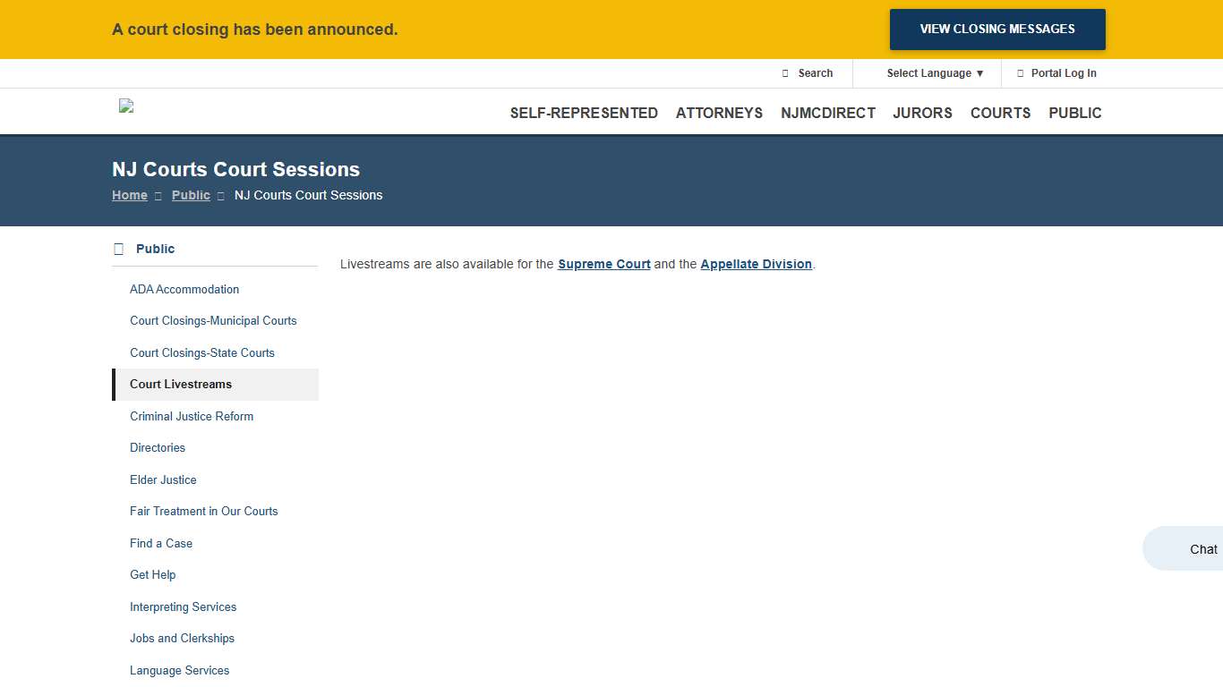 NJ Courts Court Sessions NJ Courts